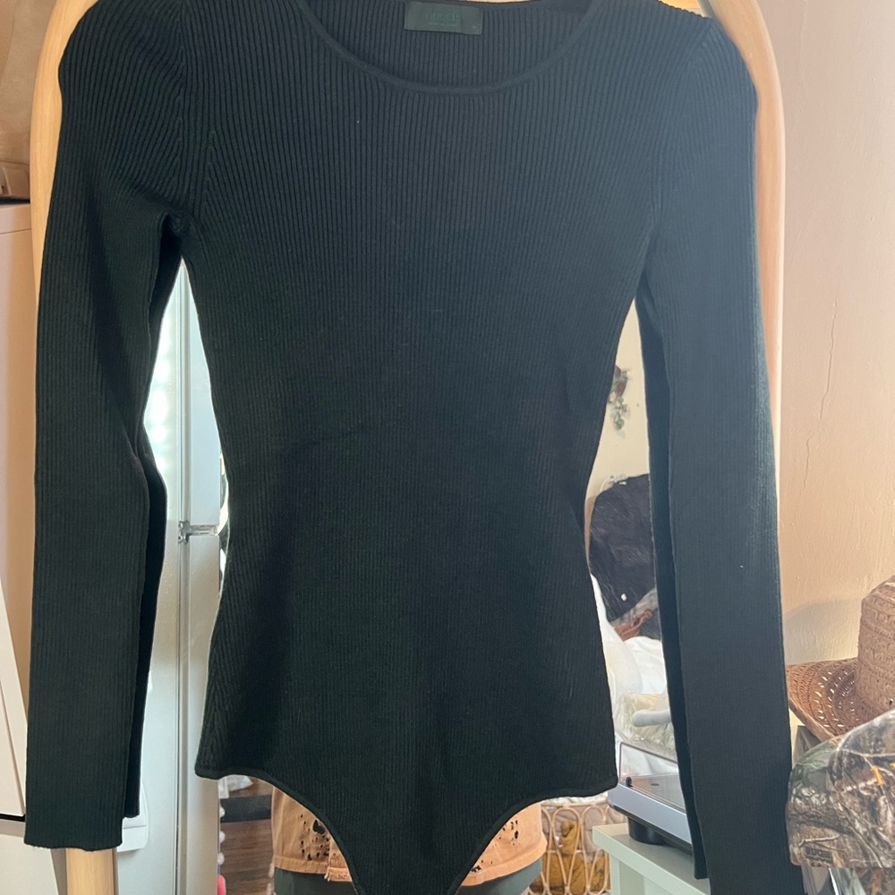 nuuds evergreen long sleeve sweater bodysuit